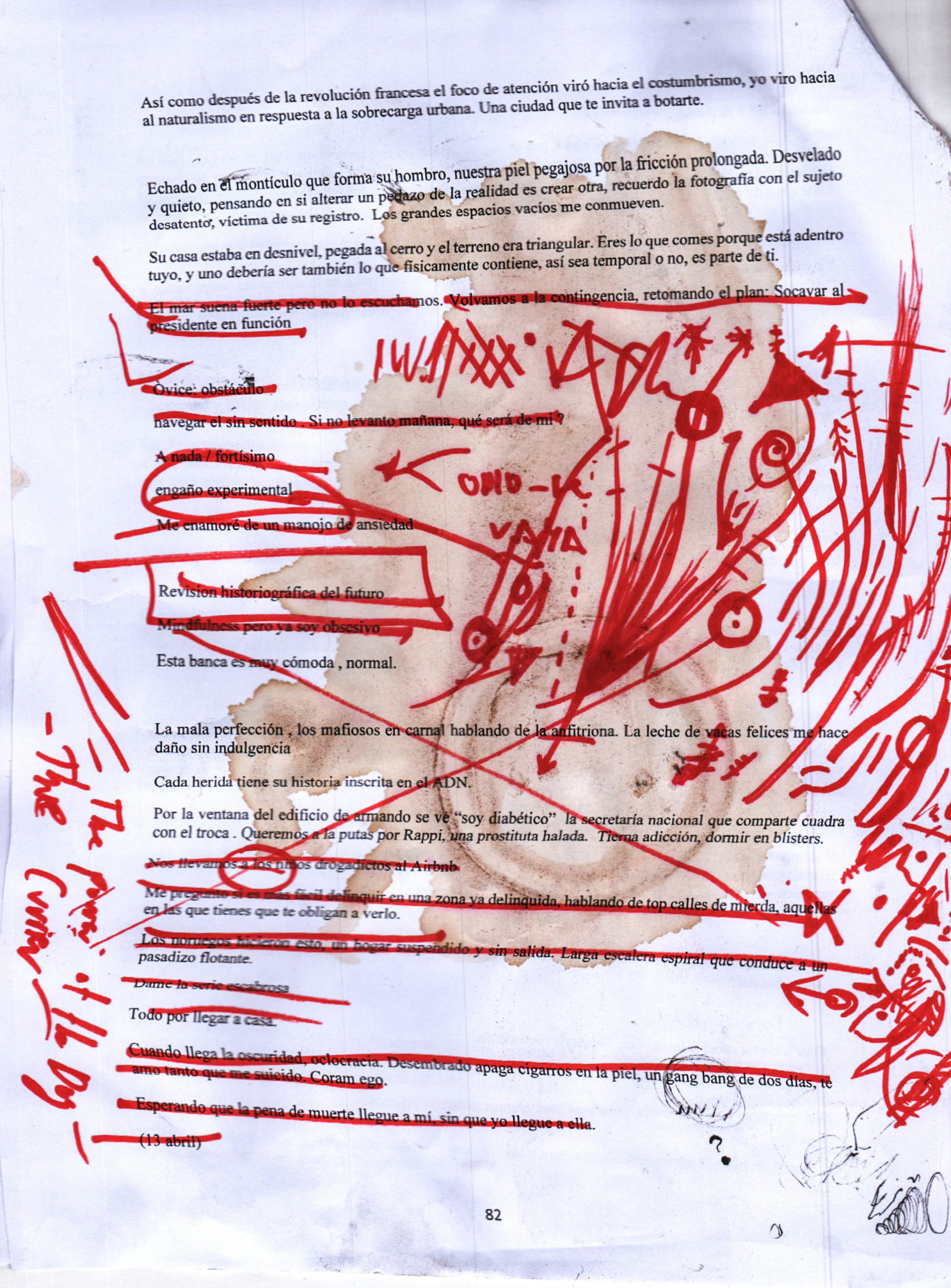 Ideas over print ideas. With coffee marks.