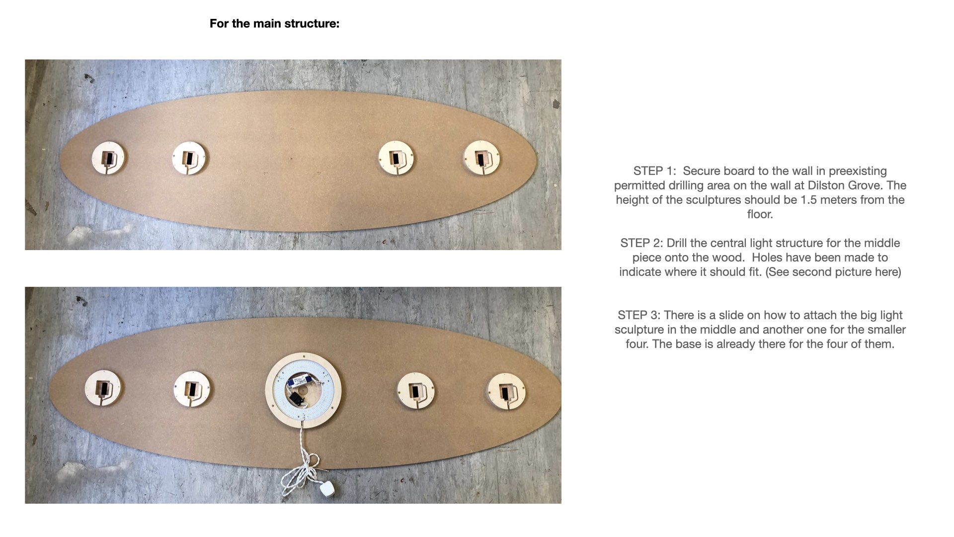 Instructions for assembly. .003